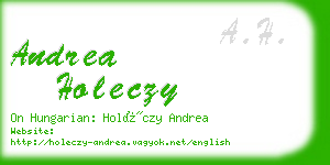 andrea holeczy business card